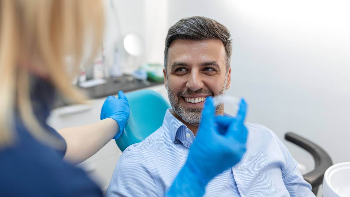 Patient happy with Invisalign